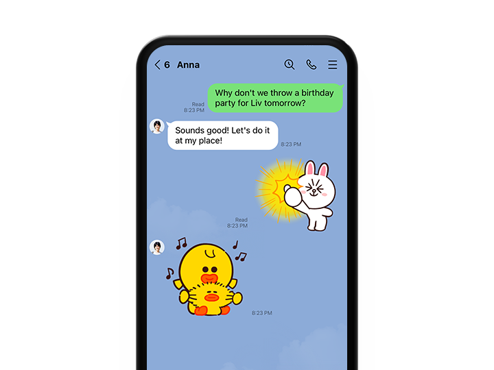 LINE电脑版聊天界面截图
